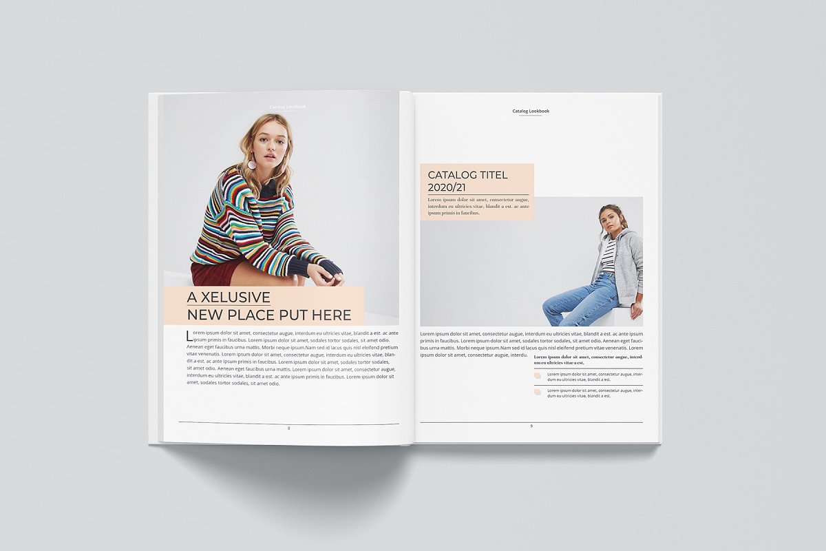 女性时尚服装摄影画册模板插图(4)