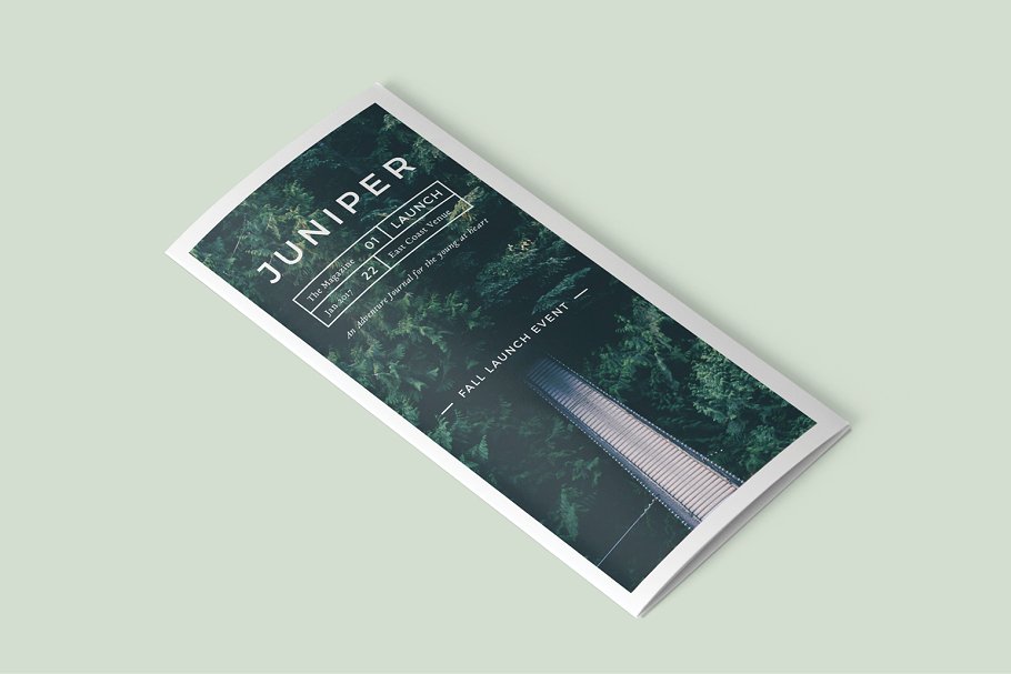 高端优雅风格折页传单设计模板 J U N I P E R  Trifold Brochure插图(4)
