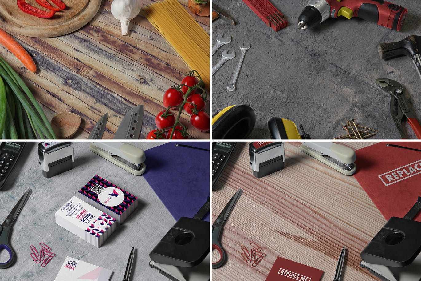 12个时尚高端的不同场景主题的VI样机展示模型mockups插图