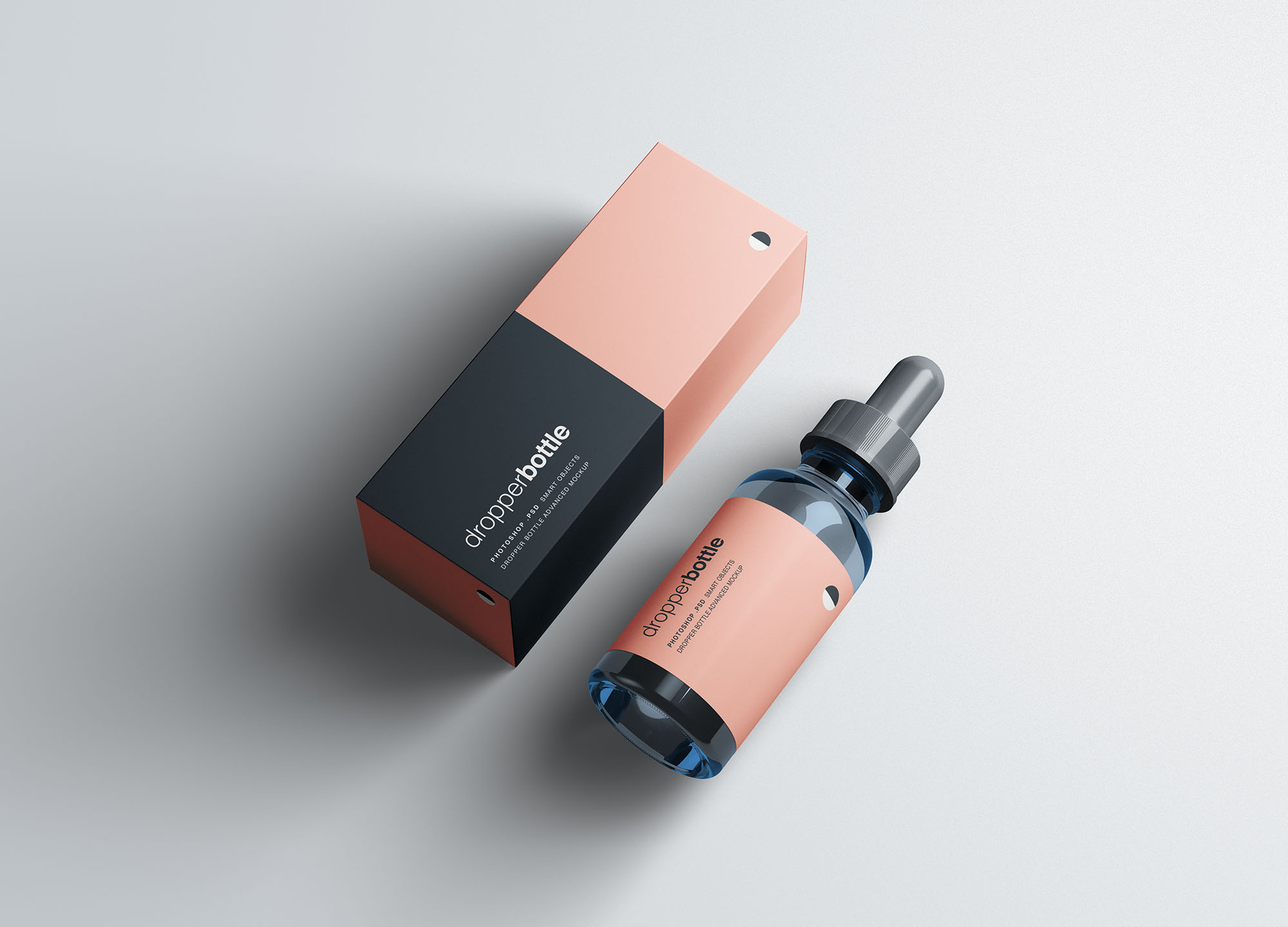 化妆品/药物滴瓶&包装外观设计样机模板 Dropper Bottle Package Mockup插图(4)