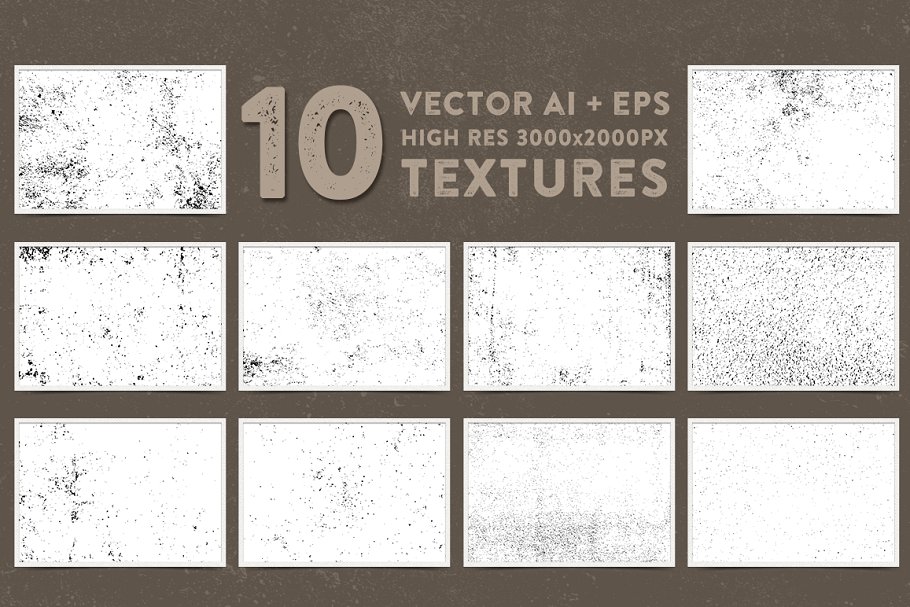 印刷油墨斑迹做旧纹理 Grit Textures + Patterns插图(2)