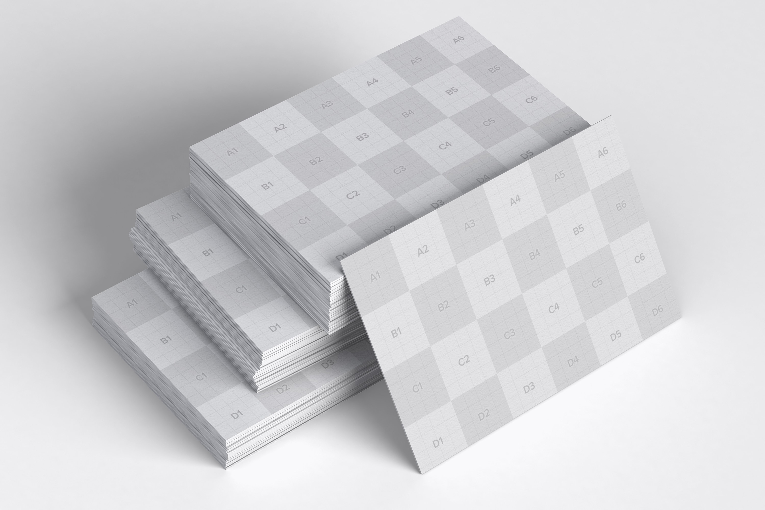 UK尺寸标准企业名片堆叠效果预览样机模板08 UK Business Cards Mockup 08插图(1)