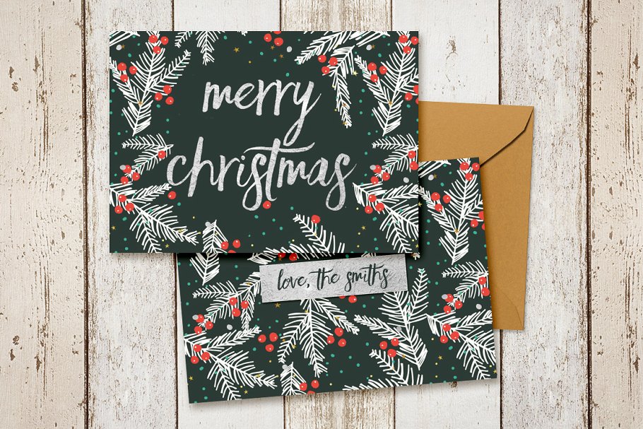 圣诞节主题礼品包装纸张图案纹理v2 Christmas Seamless Patterns v.2插图(1)