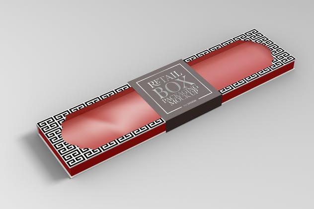 高端矩形可折叠礼品盒包装样机 Rectangle Collapsible Box Packaging Mockup插图(1)