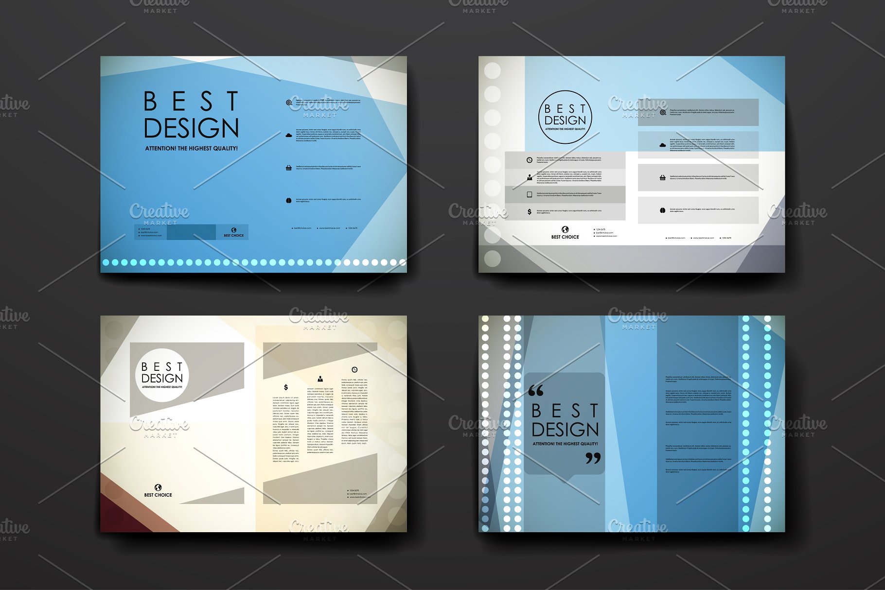 霓虹灯风格小册子模板 Beautiful Brochures插图(1)