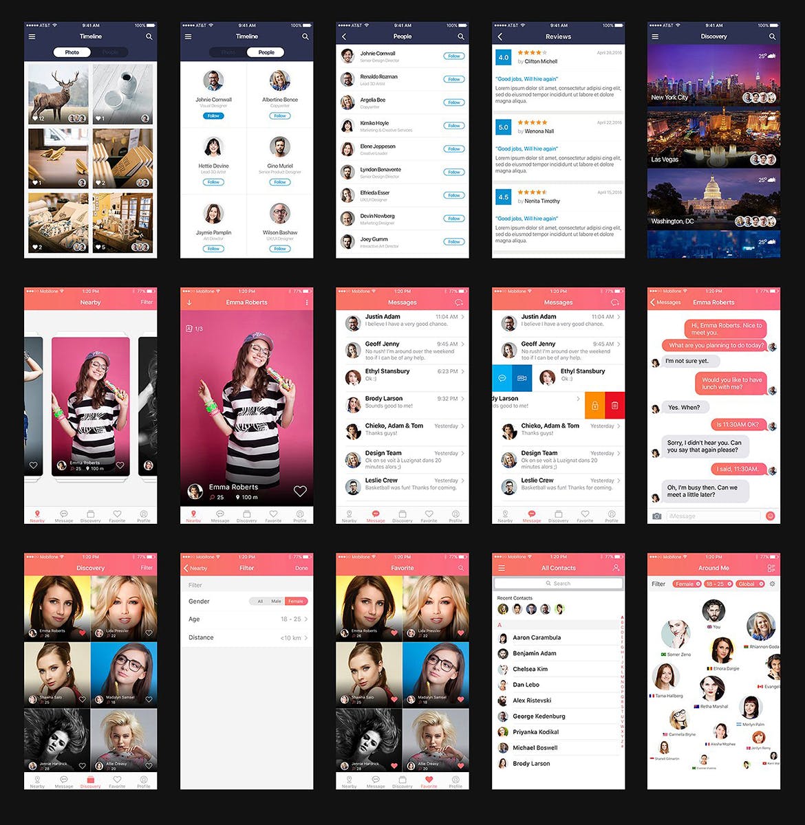 多用途综合性APP界面设计UI套件for SKETCH Mountify Mobile UI Kit for SKETCH插图(8)