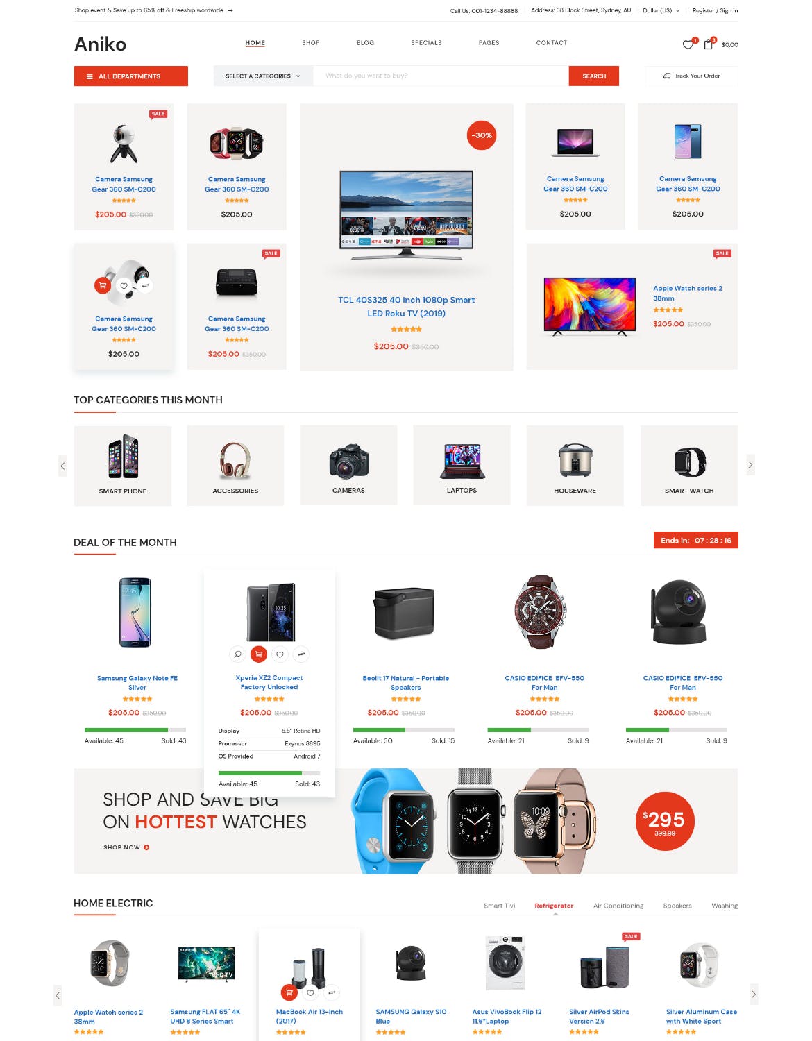 多用途数码电子网上商城设计PSD模板 Aniko | Multipurpose Electronics eCommerce PSD插图(5)