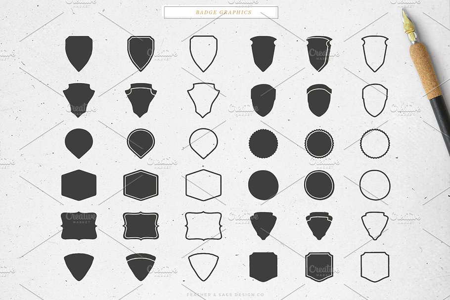 鹿角＆公牛手绘矢量插图 Antlers & a Bull Vector Graphics插图(2)