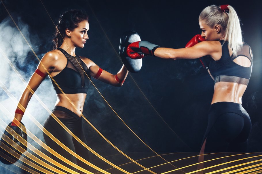 时尚运动抽象线条照片叠层背景素材下载插图(1)