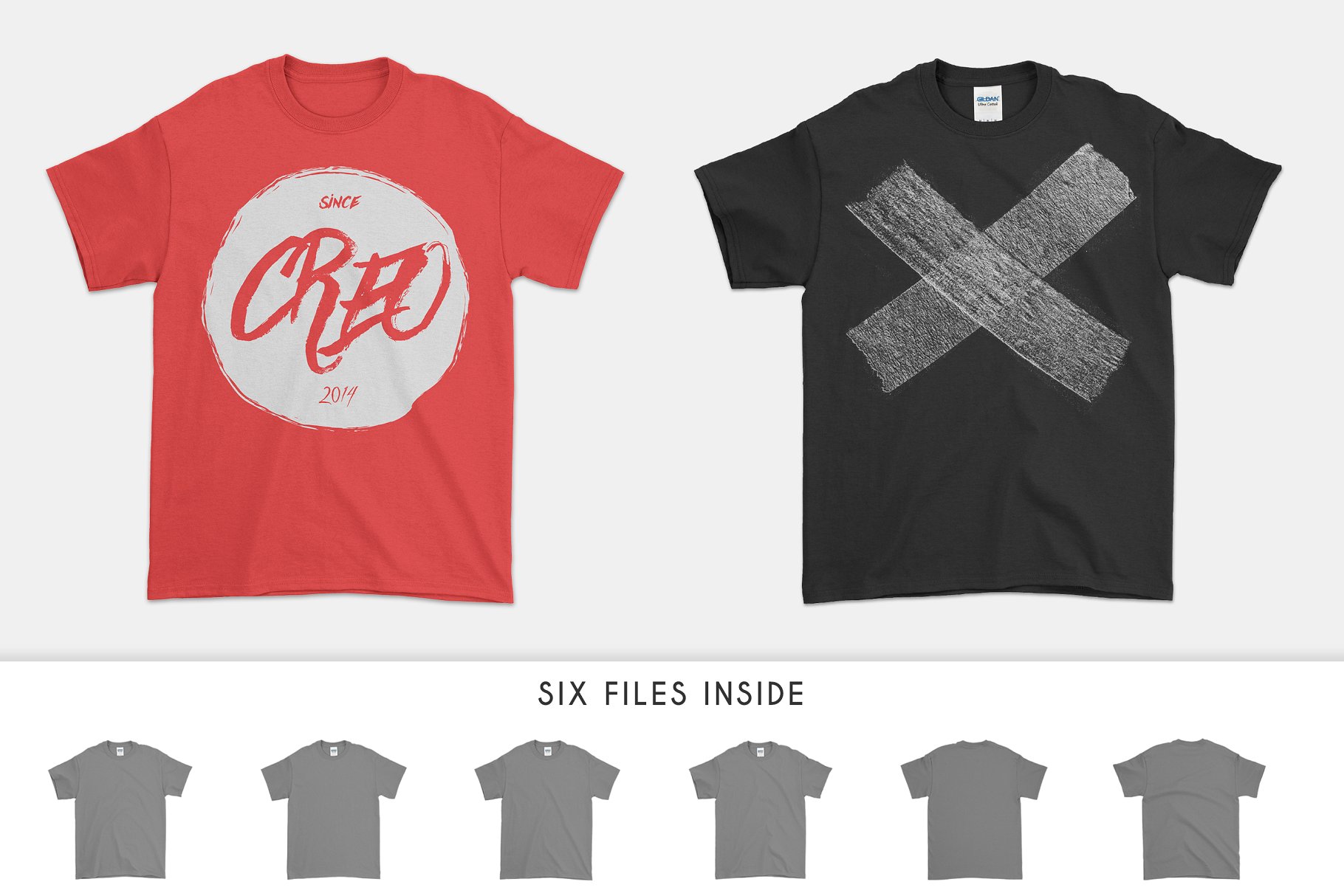 Gildan 2000 T恤设计展示样机 Gildan 2000 T-Shirt Mockups插图(2)