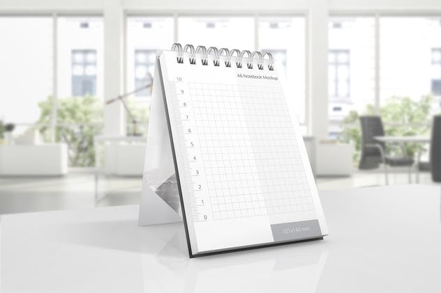 A6活页笔记本/记事本样机 A6 Spiral Notebook Mockups插图(2)