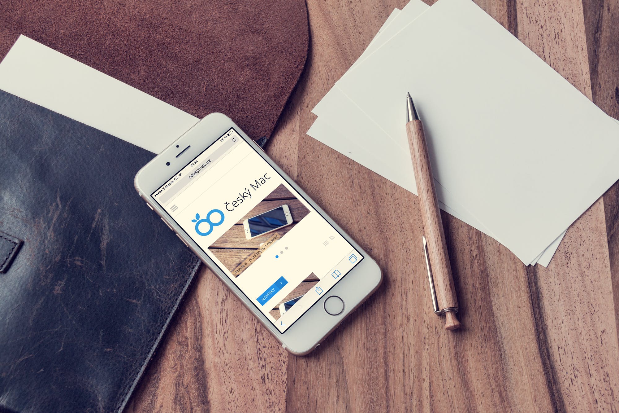 实景背景实体按键款iPhone手机屏幕预览素材库精选样机 Phone 6 – Photorealistic Mock-Up插图(6)