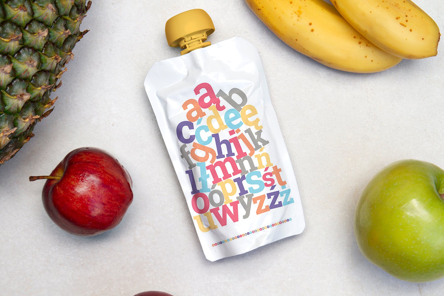 婴儿水果泥食品包装外观设计样机 Baby Food Pack Mockup插图(1)