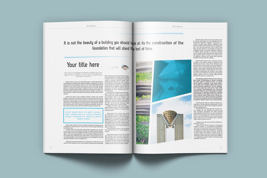 A4&美国信纸规格杂志通用模板 Novo Modern Magazine插图(4)