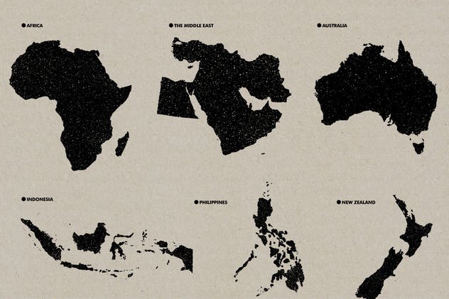 30+款地图图形矢量印章纹理 Country Stamps插图(5)