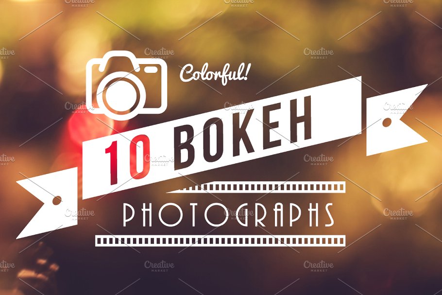 多彩散景模糊背景肌理纹理 Colorful Bokeh Photographs插图