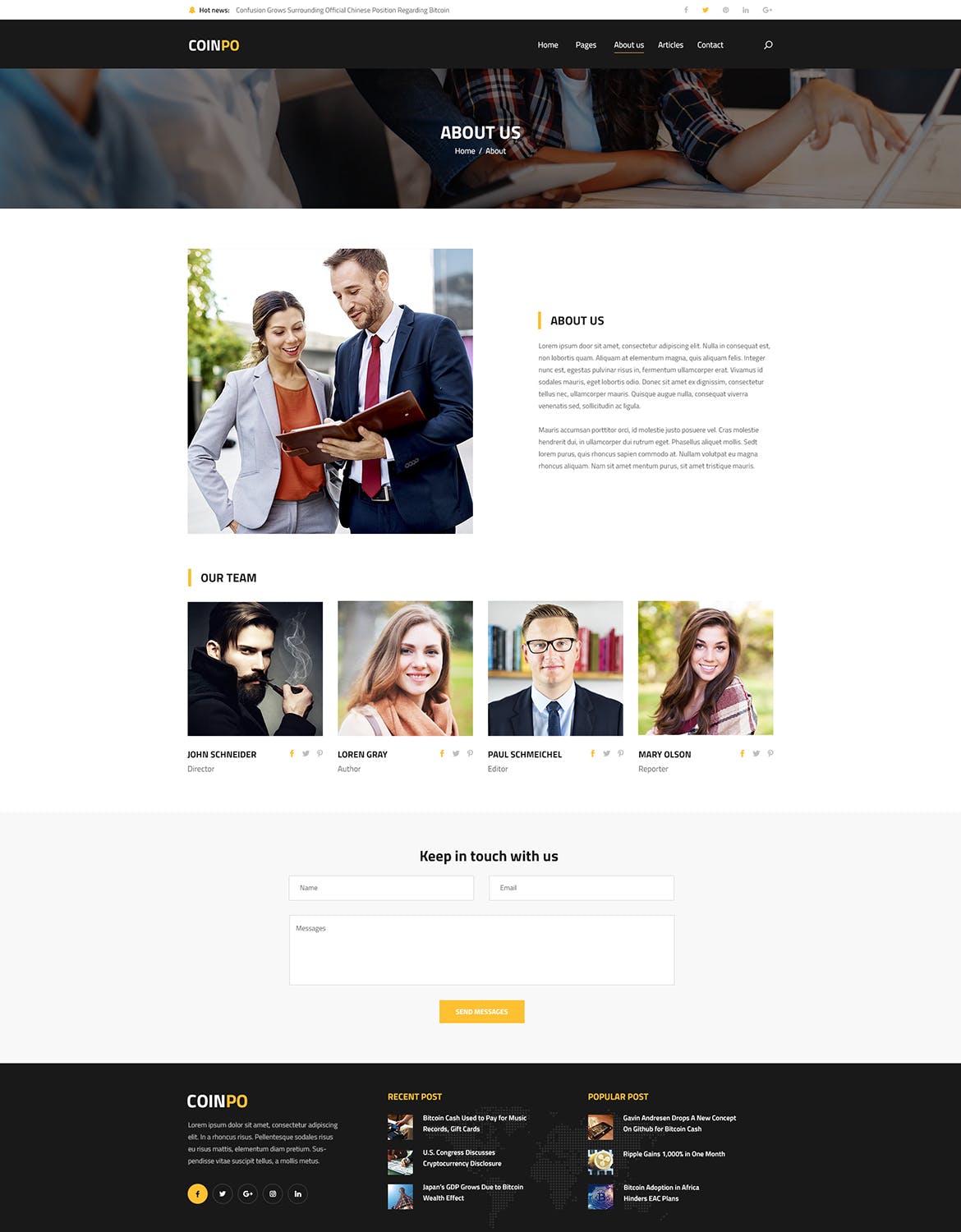 比特币/加密货币主题网站设计PSD模板 Coinpo | Bitcoin & Crypto Currency PSD Template插图(5)