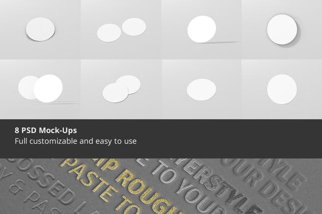 企业品牌迷你圆圈传单模板 Circle Flyer Mockup插图(1)