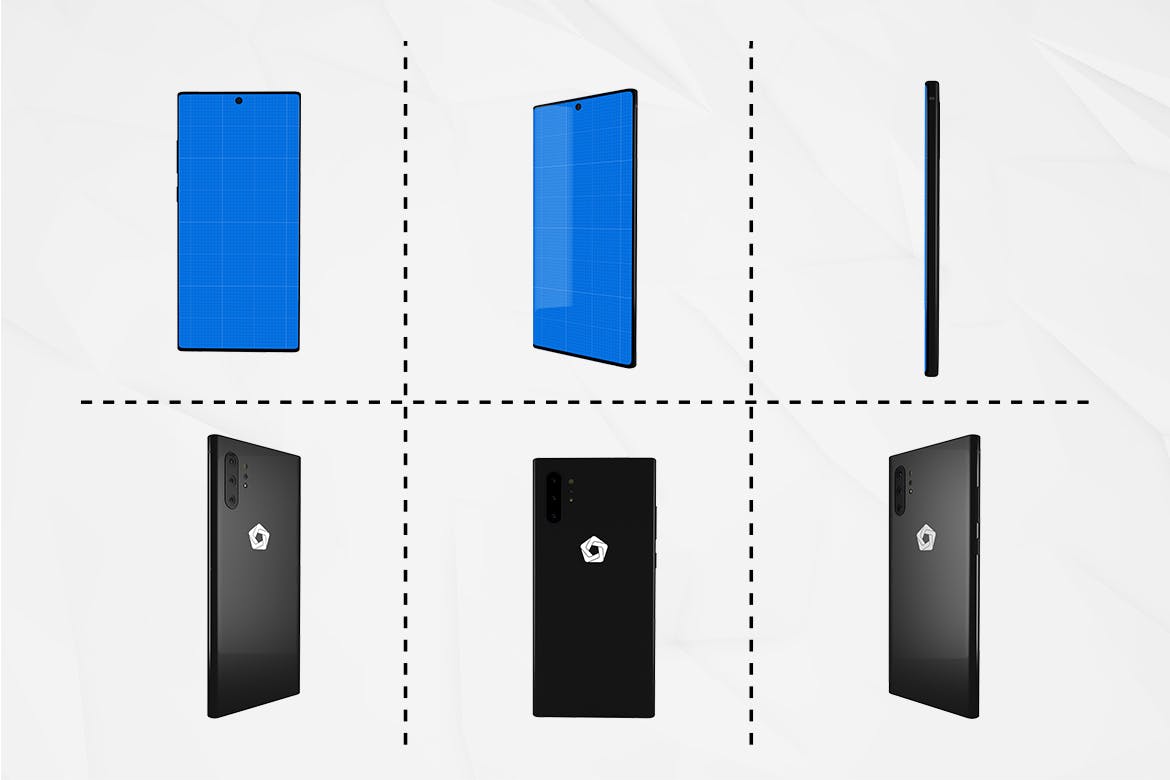 三星智能手机Note 10多角度预览样机模板 Note10 Kit插图(1)