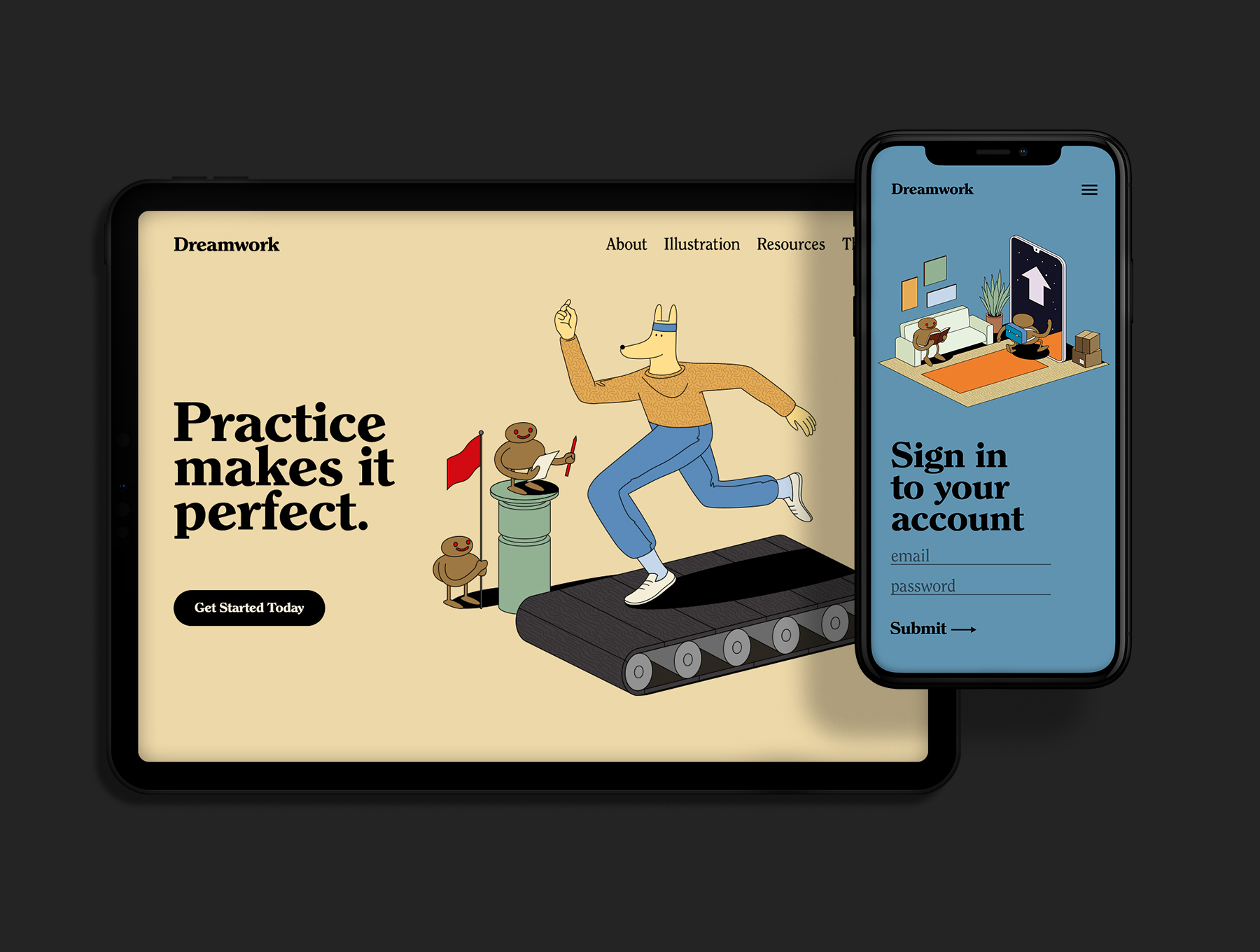 素材库下午茶：一组17个时尚喜怒无常的矢量插画合集插图(3)