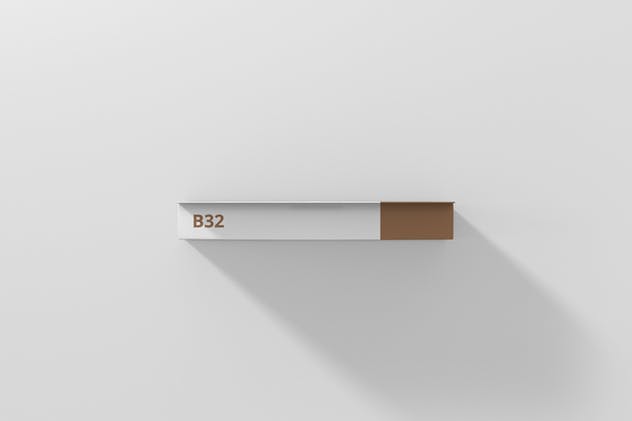 挂钩式宽边细长矩形盒子包装样机 Box Mockup – Wide Slim Rectangle Size with Hanger插图(6)