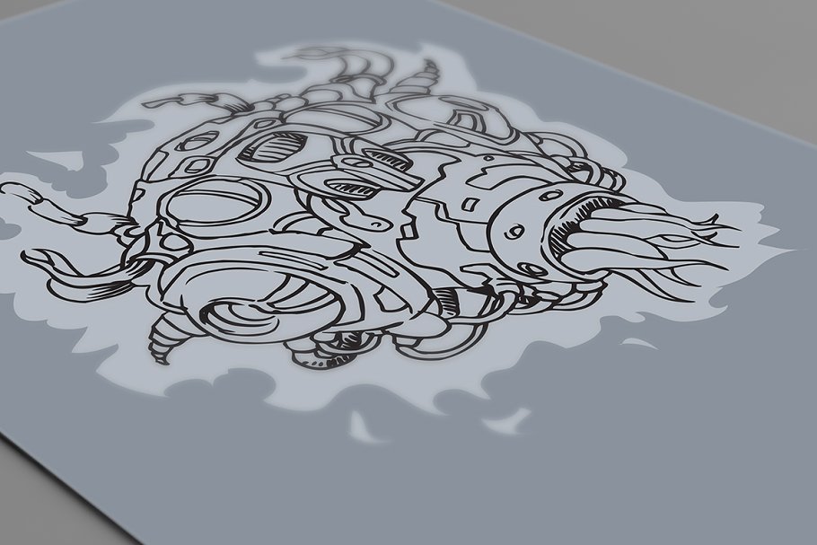 可怕的怪物轮廓图形插画 Silhouette shapes – Scary Monsters插图(3)