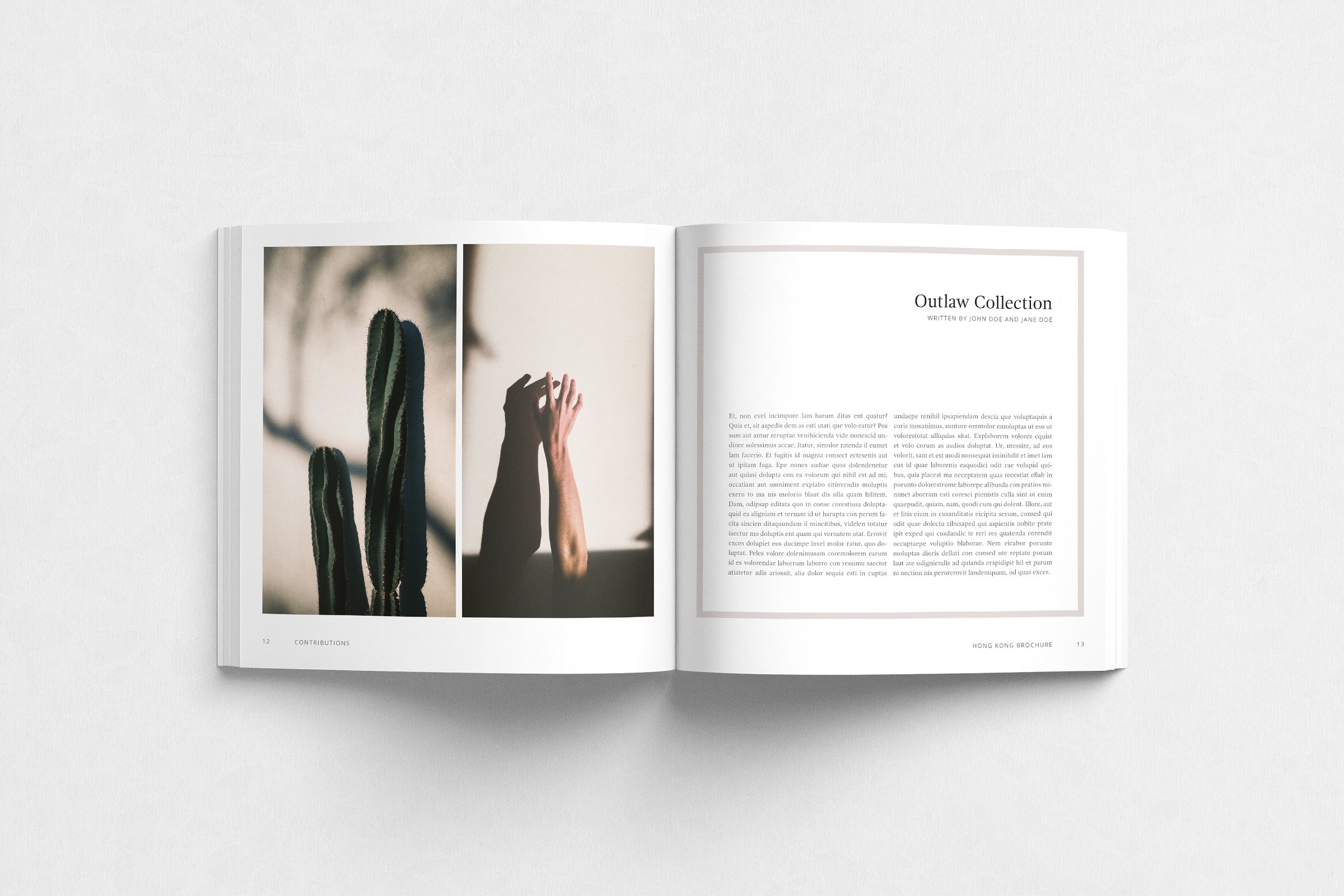 时尚摄影产品画册设计模板 Hong Kong Brochure插图(1)