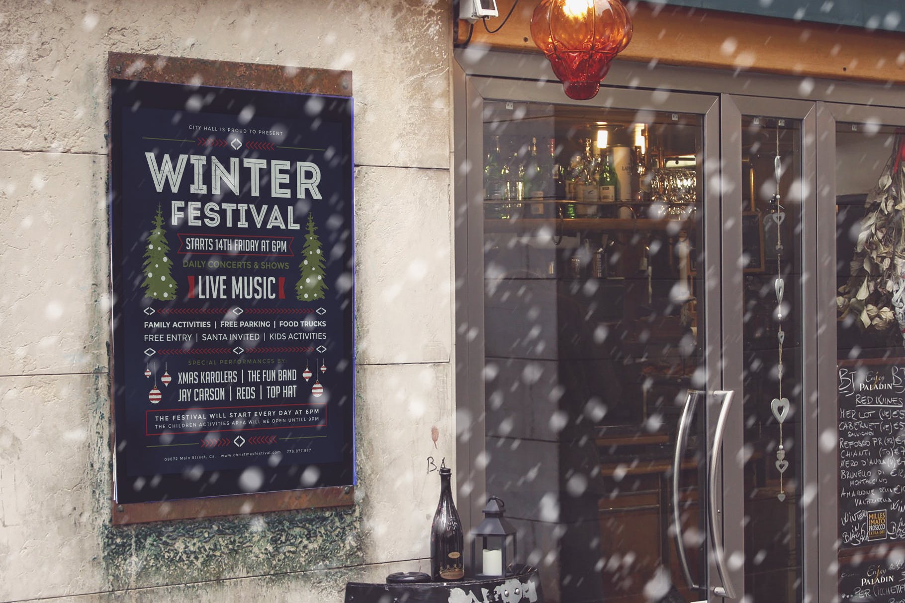 圣诞节庆祝主题海报传单设计模板v3 Christmas Flyer Template Vol.3插图(3)