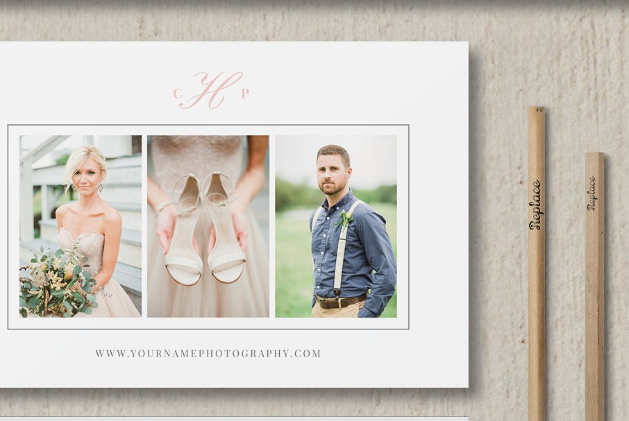 摄影师礼品卡贺卡模板  Photographer Gift Card Template插图