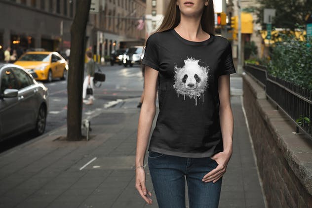 潮流时尚T恤都市版服装样机Vol.1 T-Shirt Mockup Urban Edition Vol. 1插图(1)