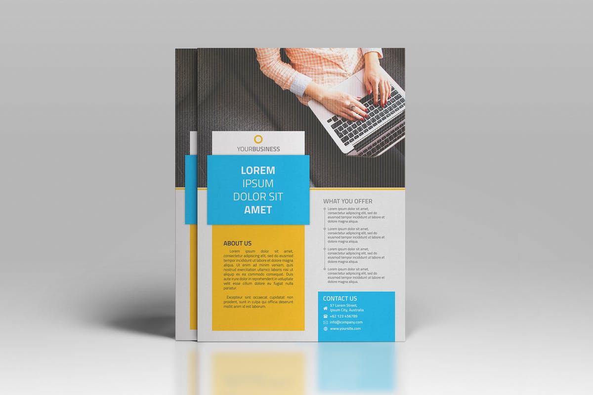 多用途企业宣传海报设计模板v1 Multipurpose Business Flyer插图