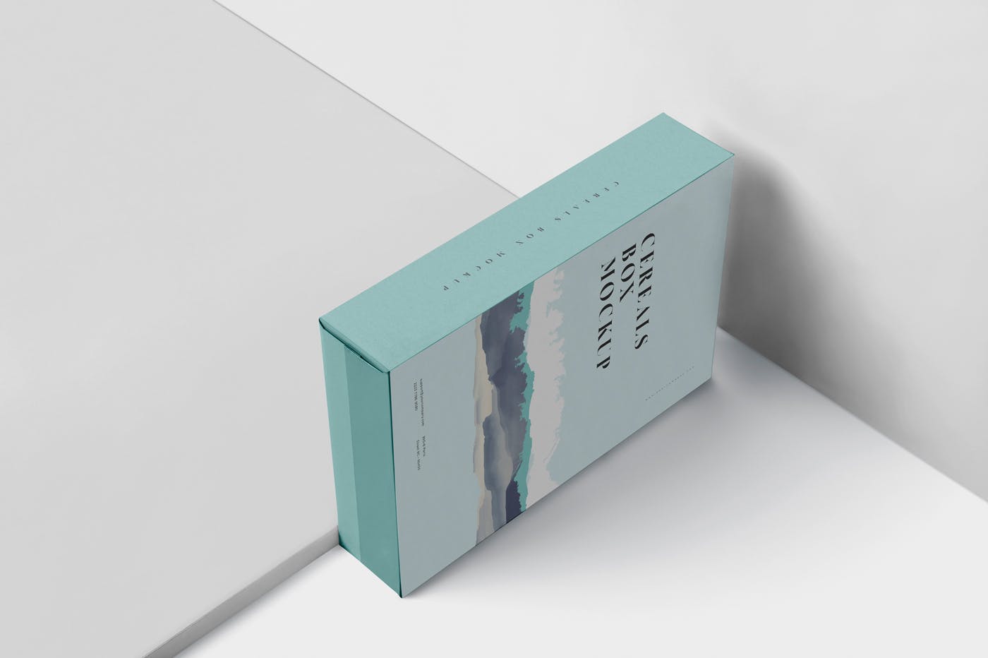 大尺寸麦片盒包装外观设计素材库精选 Cereals Box Mockup – Big Size in Rectangular Shape插图(3)