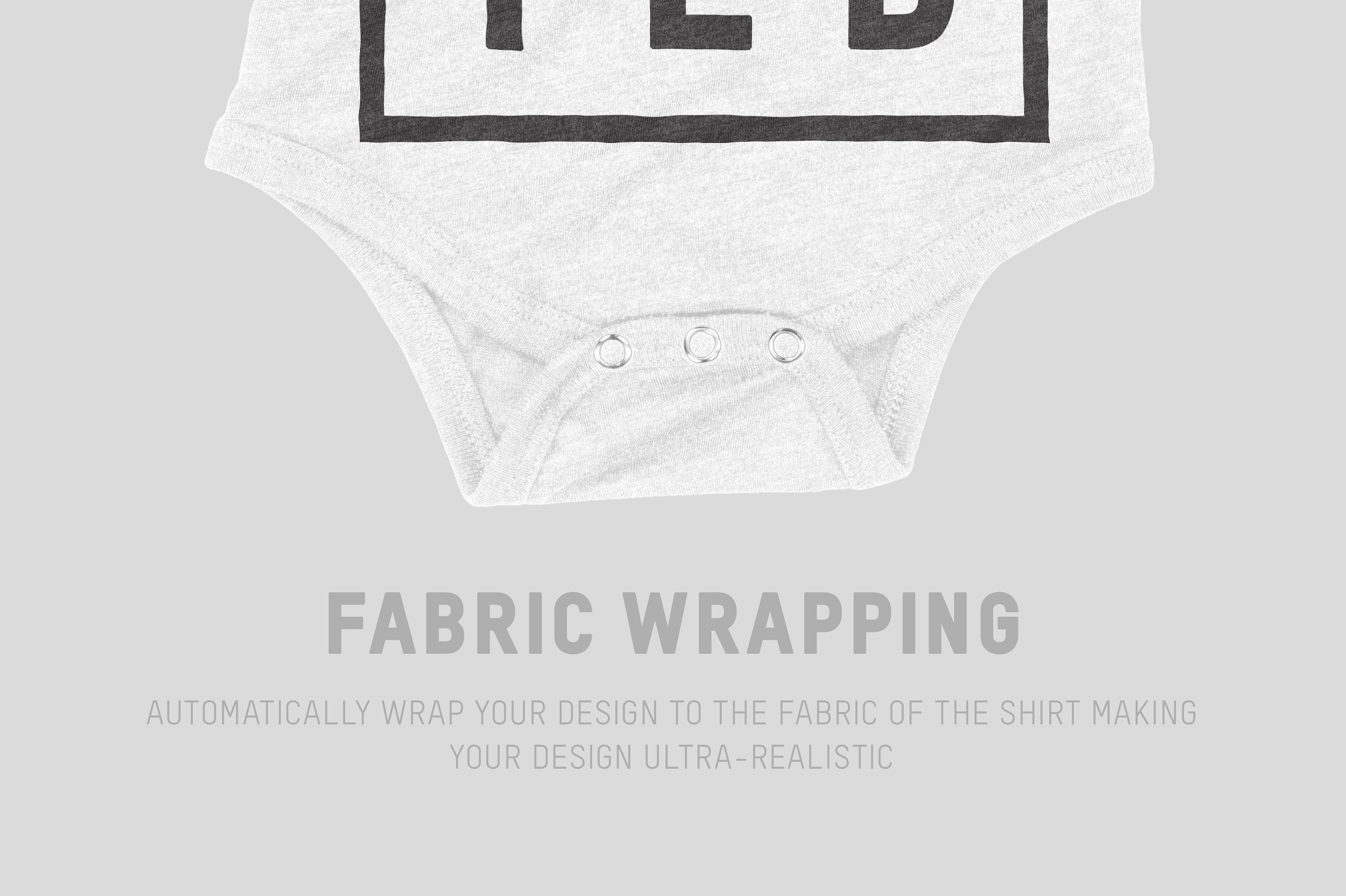 Tri Blend混纺婴儿连体衣样机 Bella Canvas 134B Triblend One Piece插图(4)