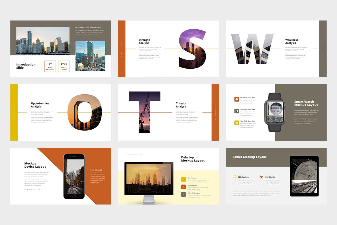 建筑与工程企业&项目介绍素材库精选PPT模板 Kiniva : Construction & Engineering Powerpoint插图(4)