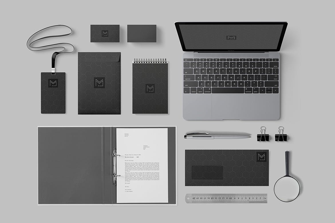 高端品牌办公用品套件品牌Logo效果图预览素材库精选 Stationery PSD Mockups插图(1)