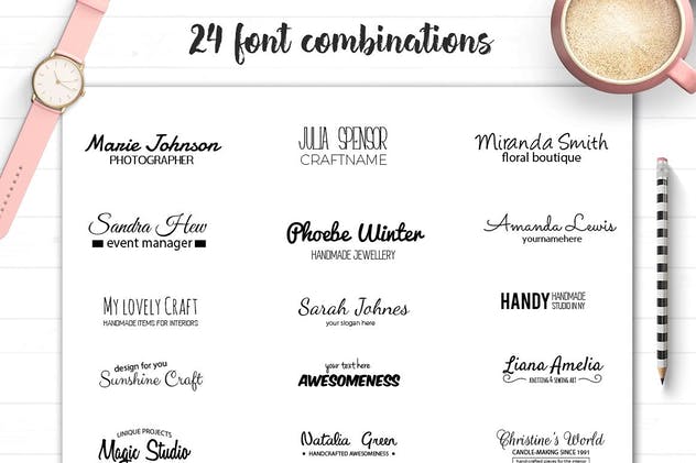 工艺品品牌Logo设计工具包 Art and Craft Logo Creator插图(2)