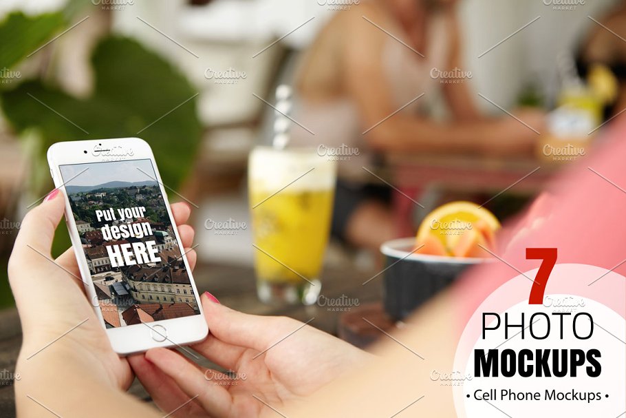 手持iPhone手机样机模板 iPhone Mockups插图