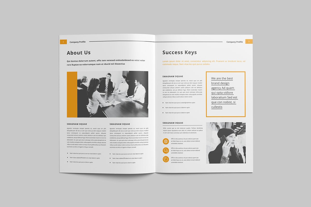 时尚高效企业简介/介绍宣传册模板插图(2)