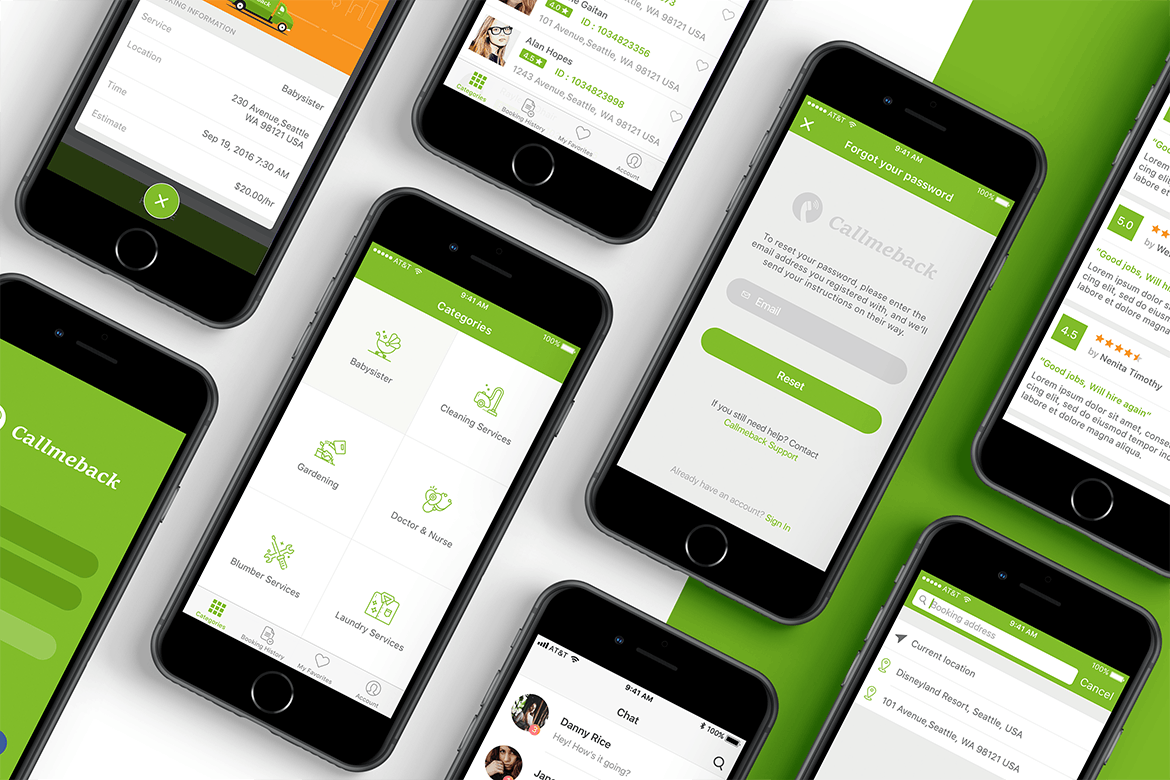 招聘APP应用用户界面设计UI素材 Callmeback –  UI Design for Job Search插图(3)
