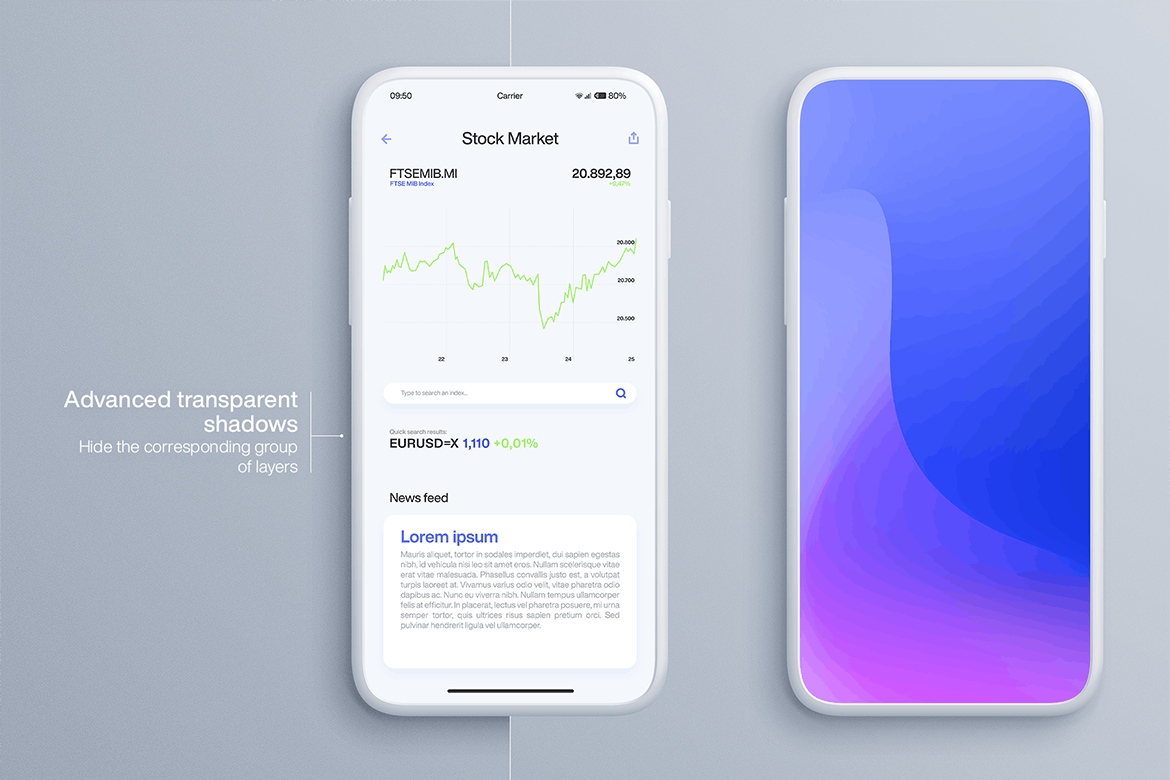 全屏智能手机屏幕预览样机模板 Smartphone Mockups插图(3)