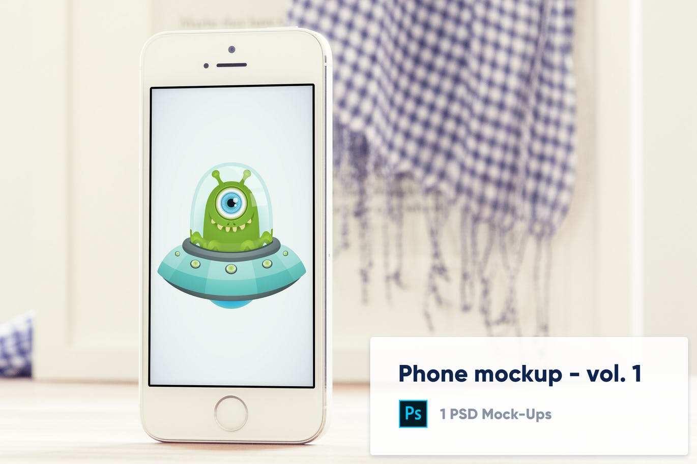 模糊背景实体键iPhone手机UI设计预览素材库精选样机v1 Phone Mockup with blurred background – Vol.1插图