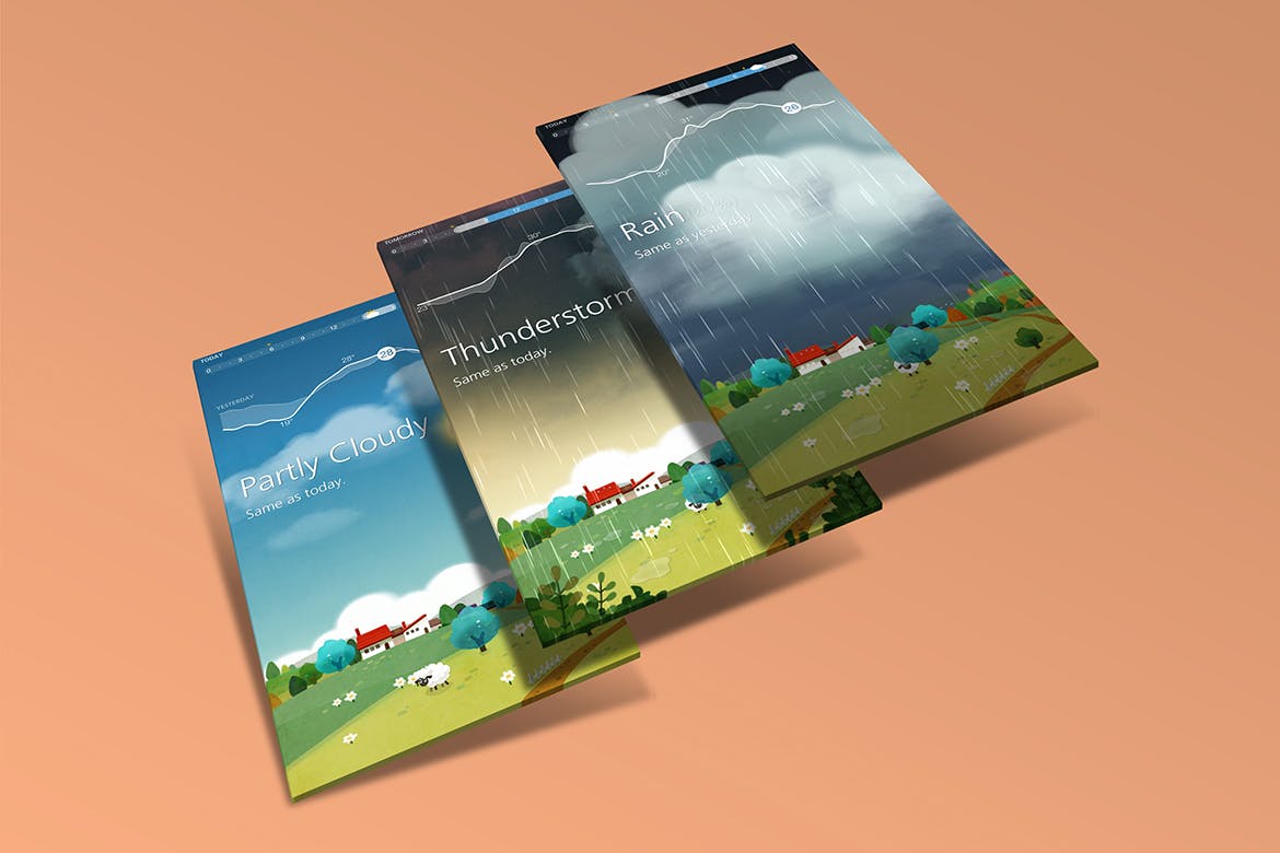 APP应用&手机游戏界面设计效果图样机 Mobile Display Mock-Up插图(6)