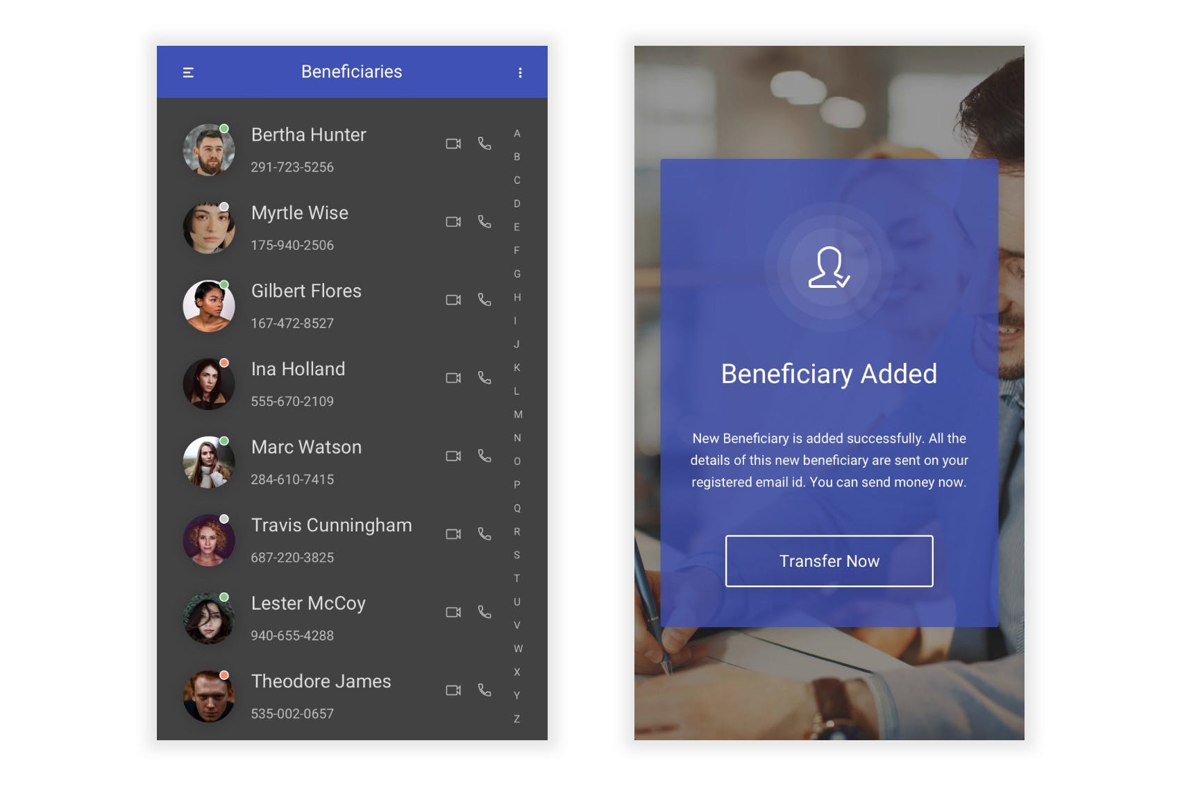 网上银行金融APP应用UI用户交互界面设计PSD模板 Vitt – Banking & Finance Photoshop UI Kit插图(8)