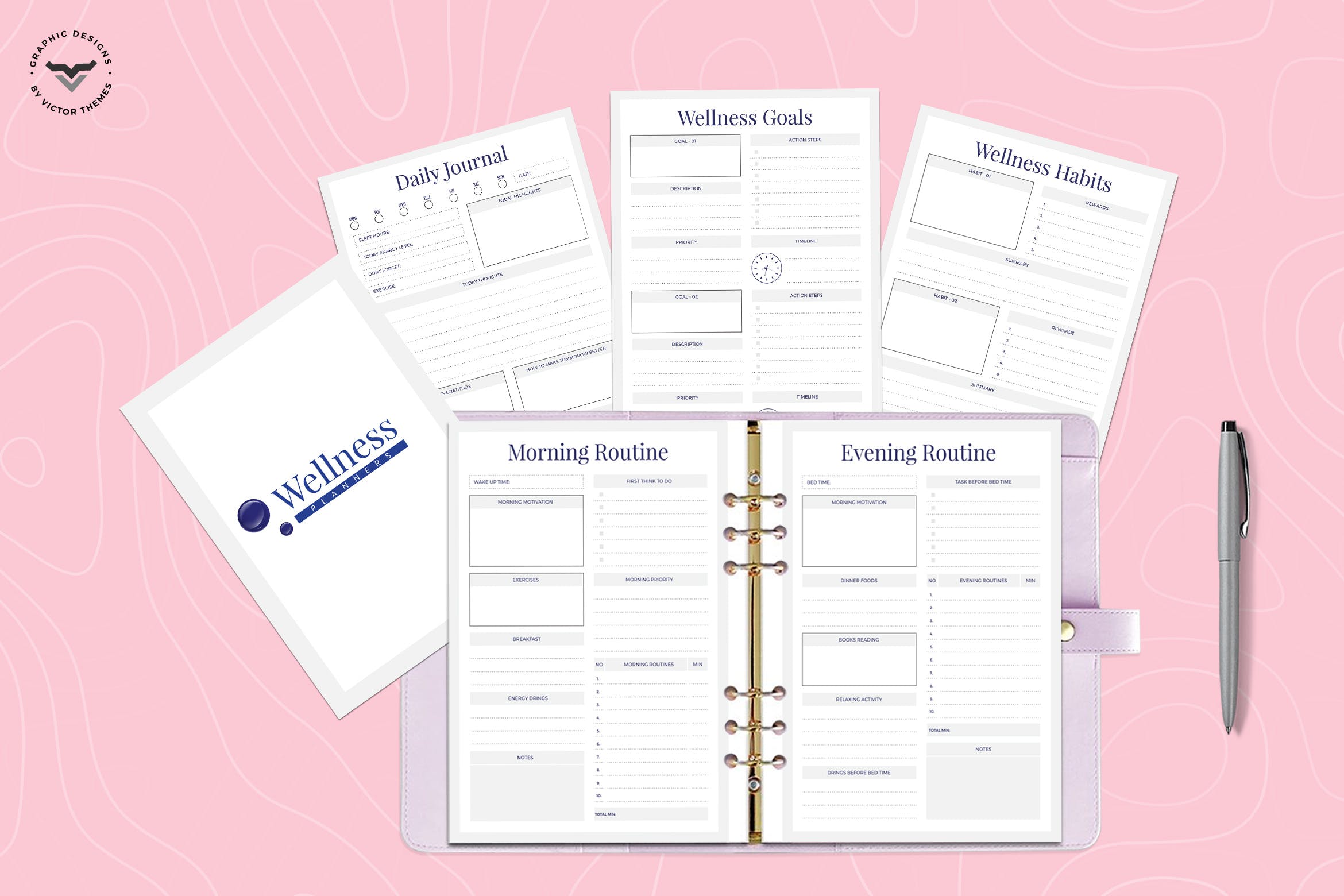 健康规划书设计模板 Wellness Planner插图