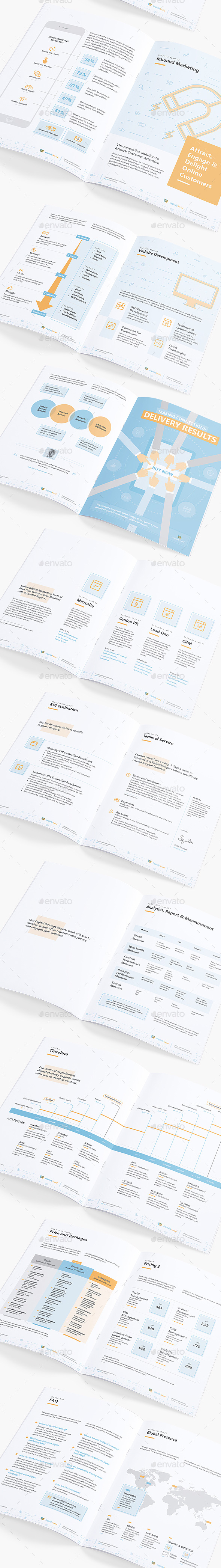 极简主义数字营销类杂志模板下载 Clean Digital Marketing Proposal[indd]插图(5)