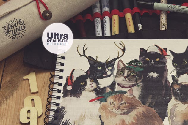 速写本艺术创作展示样机素材库精选模板 Sketchbook插图(2)