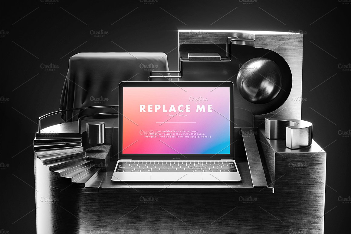创意的Macbook展示模型Mockups打包下载[psd]插图(7)