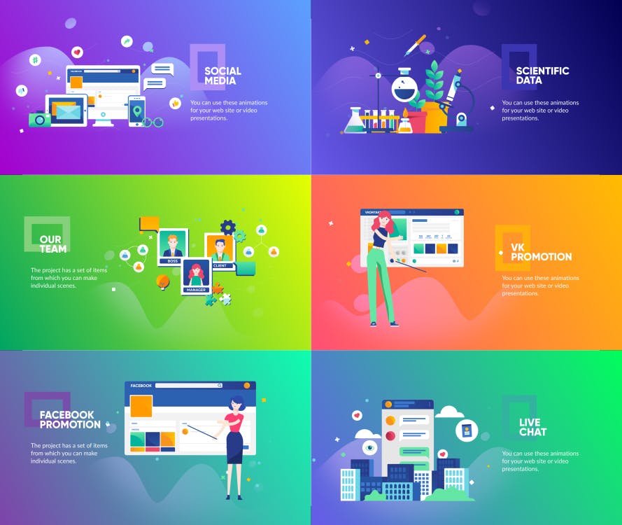 扁平化设计风格网站概念插画设计素材 Flat Design Concepts Package插图(8)