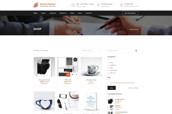 金融业务网站设计PSD模板 Beirut : Finance Web Template插图(3)