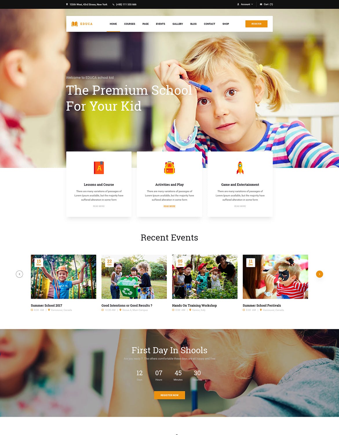 在线教育&网络课程主题网站设计PSD模板 EDUCA | Multiconcept Education & Courses PSD Templ插图(3)